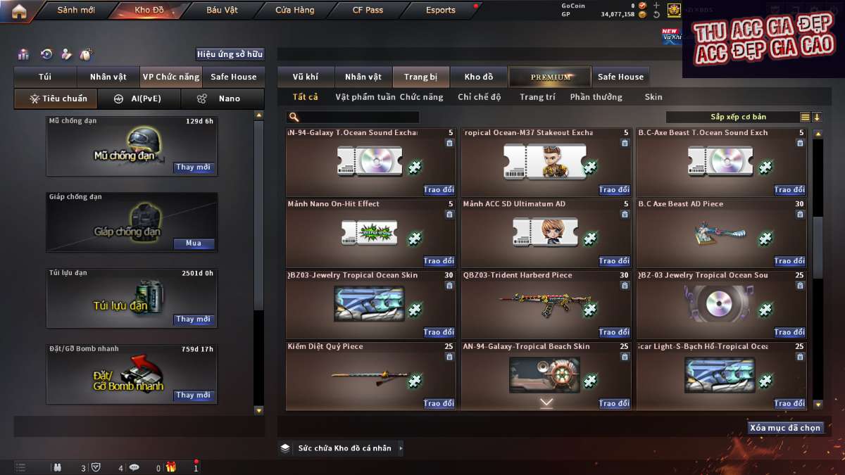 shop acc cf uy tin gia re